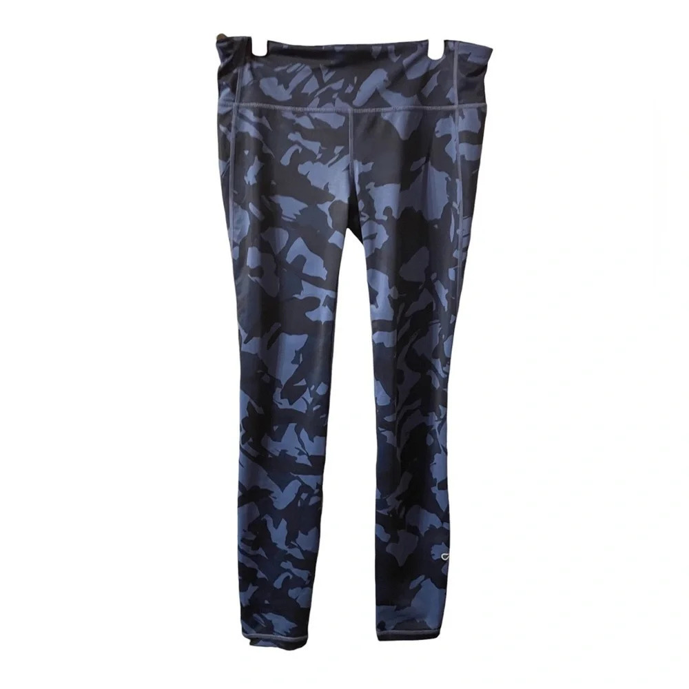 GAP FIT X TRAIN G FAST BLUE CAMO 7/8 ACTIVE LEGGINGS